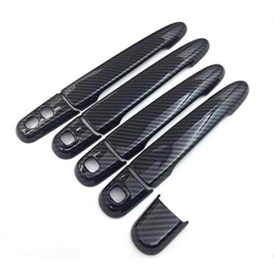 FUKUARE Tank Roomy Door Handle Set of Exterior Custom Parts Carbon Covers, 9, (Black Fiber)