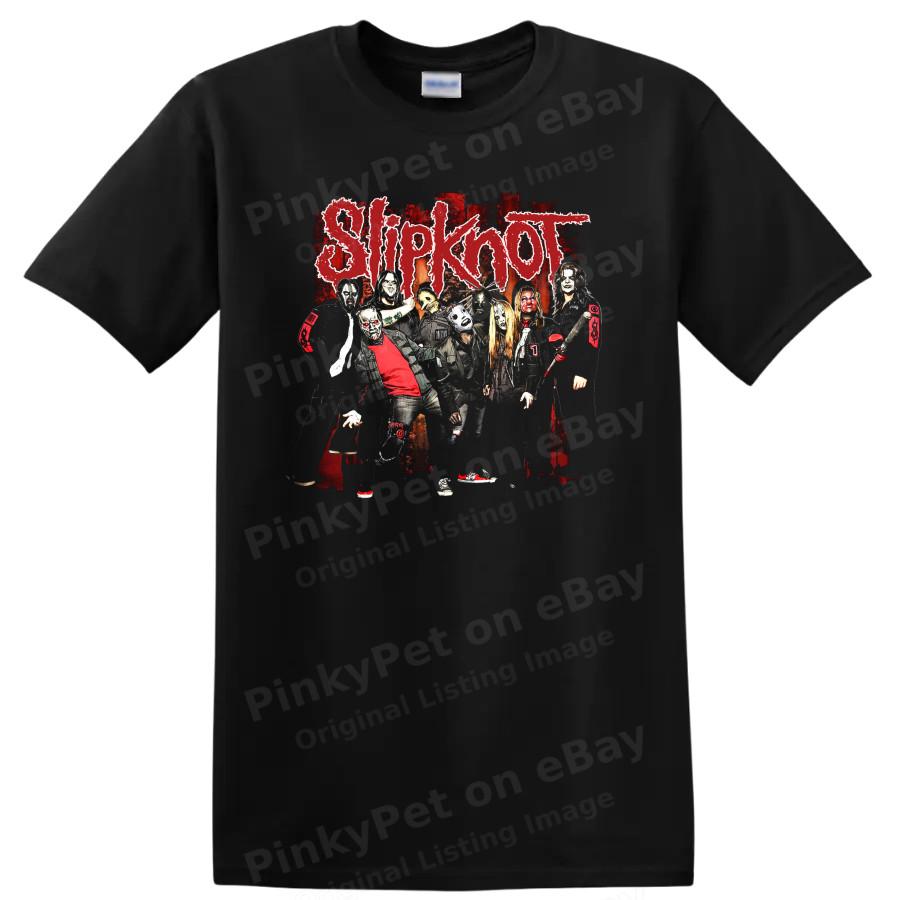 Slipknot Футболка с принтом Рок Метал Музыка Коллаж из Фотографий Группы Графическая Футболка