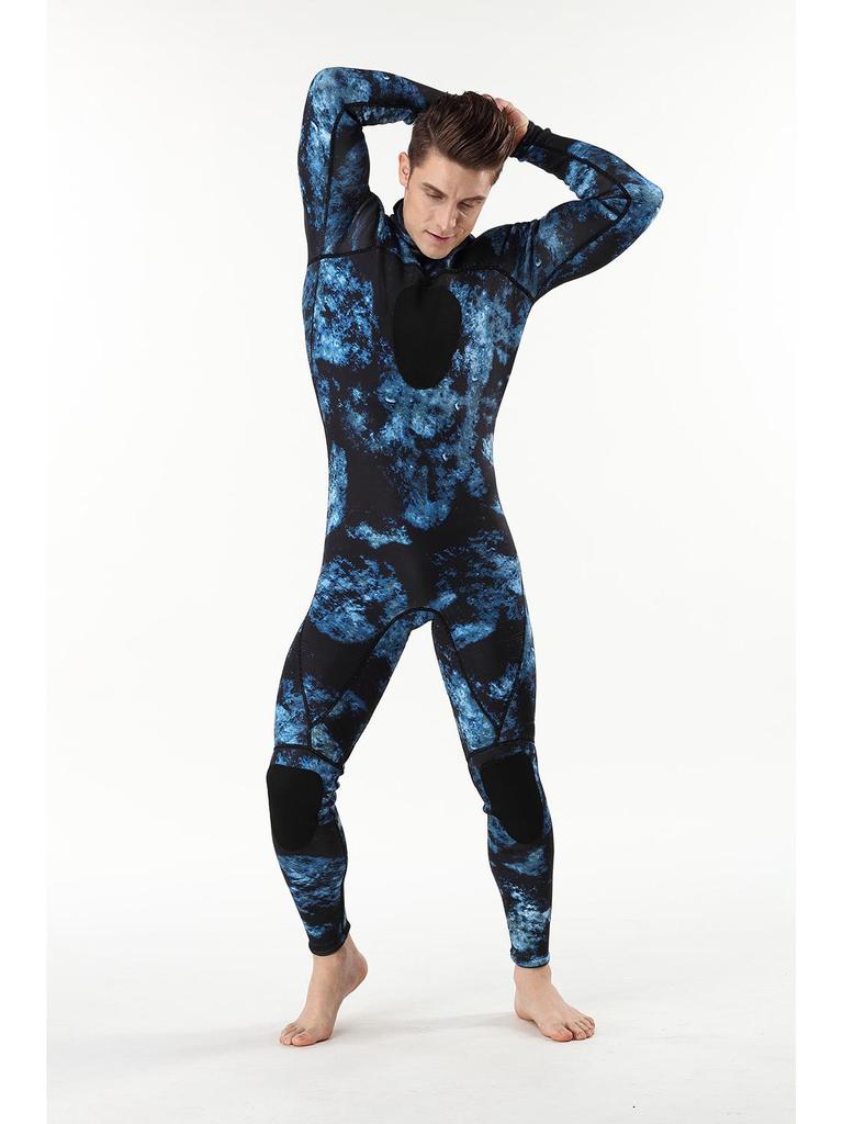 Мужской камуфляжный неопреновый гидрокостюм Menadi 1,5 мм - Цельный гидрокостюм для тепла и защиты от холода