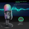 Конденсаторный USB-микрофон V5 RGB — шумоподавление для ПК, мобильных устройств, живого караоке и игр.