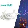 Украшение свадебной вечеринки, светодиодный светильник с луной, звездой, солнечной гирляндой, легкое управление
