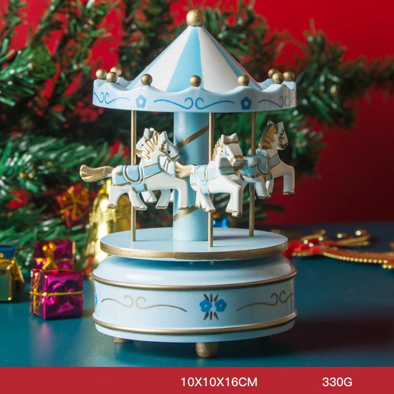 Christmas Decoration Carousel Octave Box Music Box - Birthday Gifts For Kids, Perfect New Year & Home Holiday Decorations