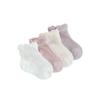 4Pairs Non-slip Baby Ruffle Socks Cotton Toddle Short Socks Sweet Kids Mesh Tube Socks  Baby Girl