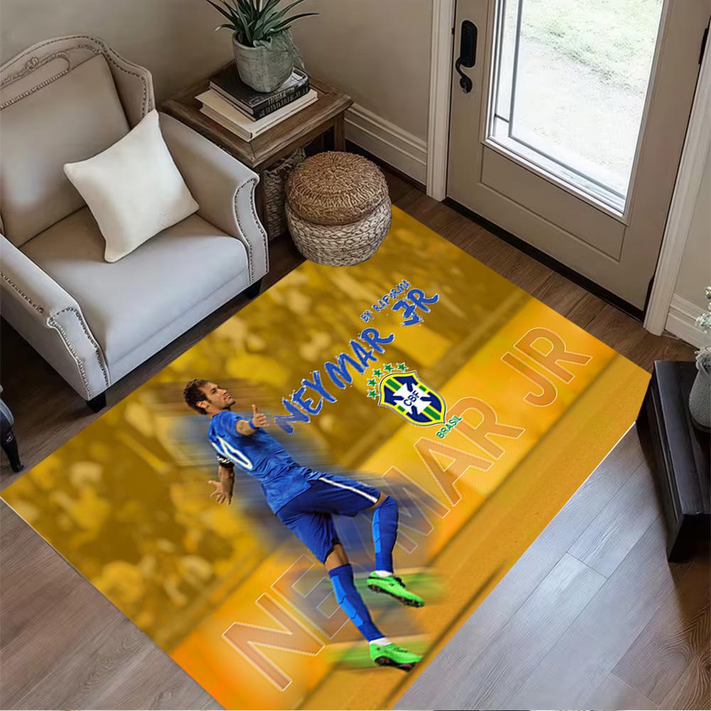 Soccer Player Action Floor Rug Office Rug Suitable for Kitchen Hallway Foyer Outdoor Antislip Carpet Decorate Offices Wedding Party Gift