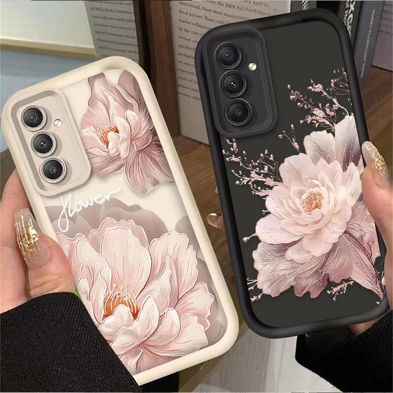 Красивый чехол для телефона с цветами для Samsung Galaxy S25 S22 S21 Ultra S24 S23 S20 FE Plus A15 A35 A55 A54 Ударопрочный силиконовый чехол
