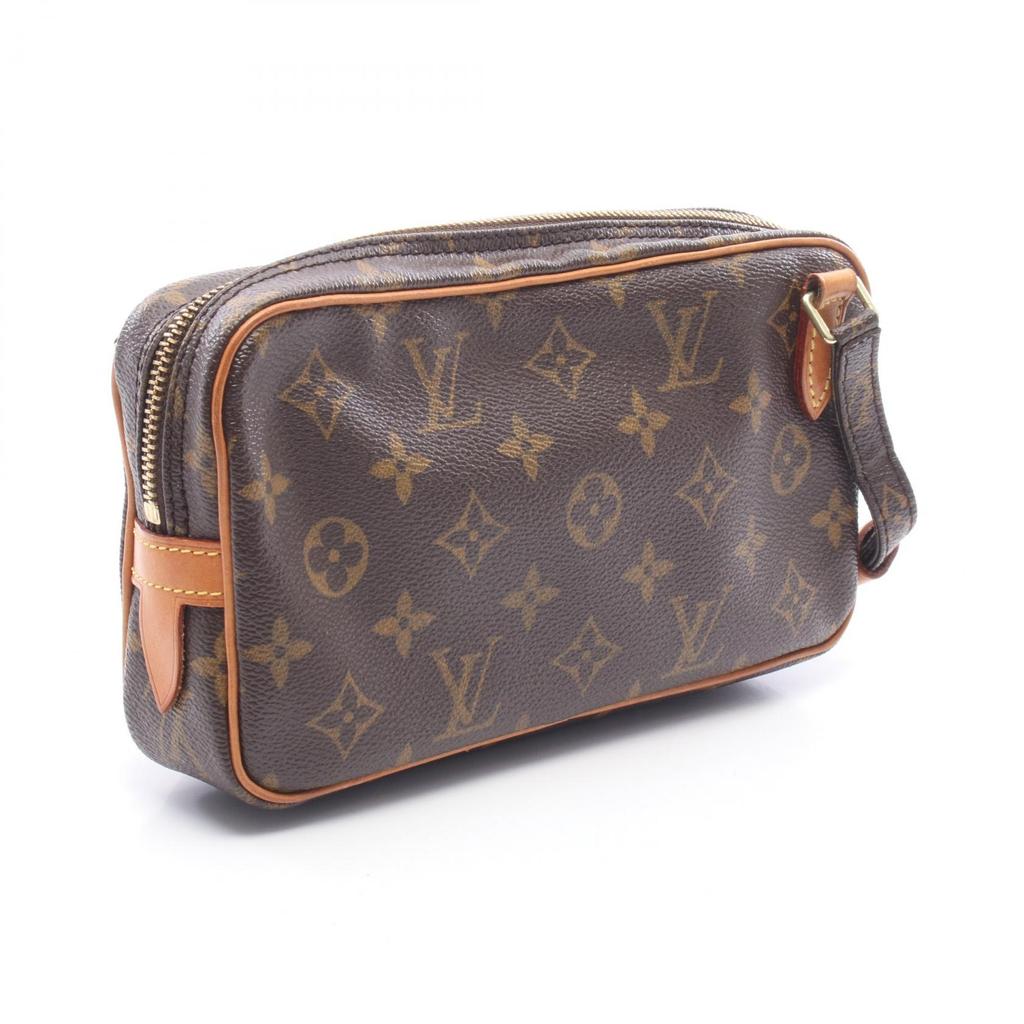 Used LOUIS VUITTON MarlyBandouliereMonogram Shoulder Bag M51828 PVC coated canvas leather Brown Used Women