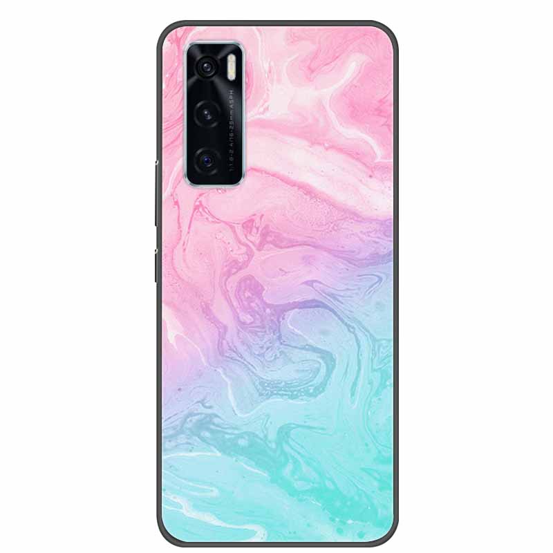 Для Vivo V20 SE Чехол Мраморный Силиконовый Мягкий Бампер из ТПУ Чехол-накладка Для Vivo V20 SE Задняя крышка Чехлы для VivoV20 SE V20SE V 20 SE