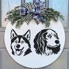 PET Hollow Out Drawing Painting Stencils for DIY Scrapbook Photo Album Dog 200x200mm 9pcs/set