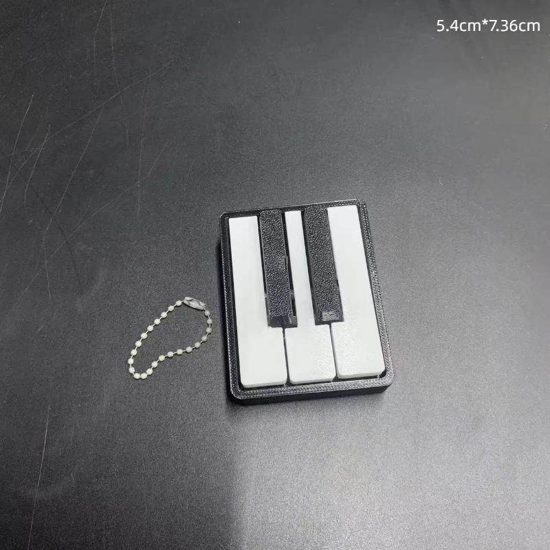 Fun Creative Mini Piano Key Fidget Toy 3D Printed Tactile Click Design Relax Fidget Stress Relief Pendant For Office Daily Carry