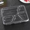 BaiChufang 5-Compartment Disposable Takeaway Lunch Boxes