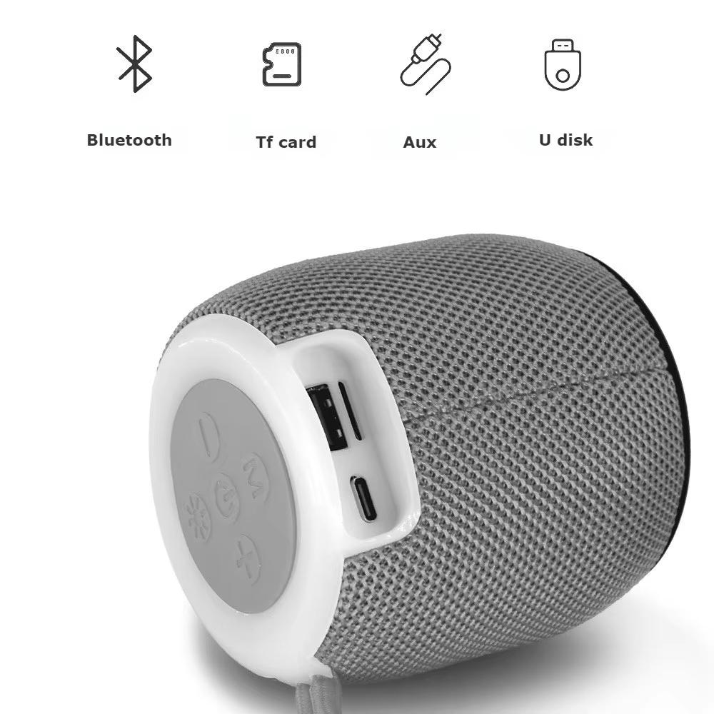 Портативная беспроводная Bluetooth-колонка для улицы, сабвуфер, для автомобиля и дома с разноцветными огнями, атмосферная маленькая мини-колонка