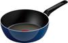 Tefal Deep Frying For Gas Fire Free of Harmful Substances Such As Blue Intense Deep Blue D53383 Stir-Fry Pot, 22cm, Pan, Only, PFOA, Non-stick,