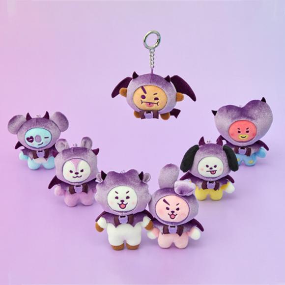 BT21 Брелок для ключей Angel and Villain Villain с плюшевой куклой (7 вариантов)