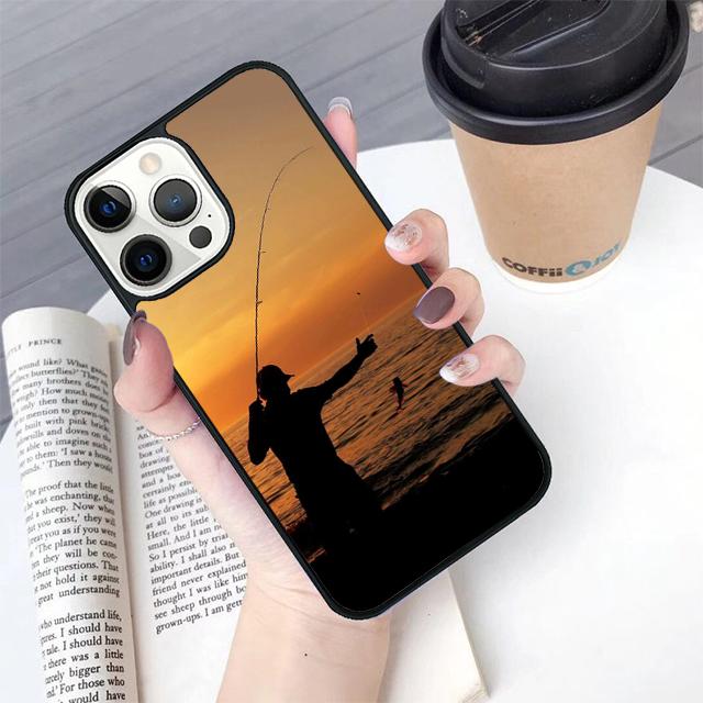 Чехол для телефона с изображением карпа, удочка, чехол-крышка для iPhone 17 Air 16 15 14 Plus Для apple 16 11 12 13 Pro Max coque