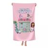Gabby's Dollhouse Bath Towel 3D Printed Microfiber Soft Water Absorbing Breathable For Girl Kids Decorative Cartoon Beach Towel