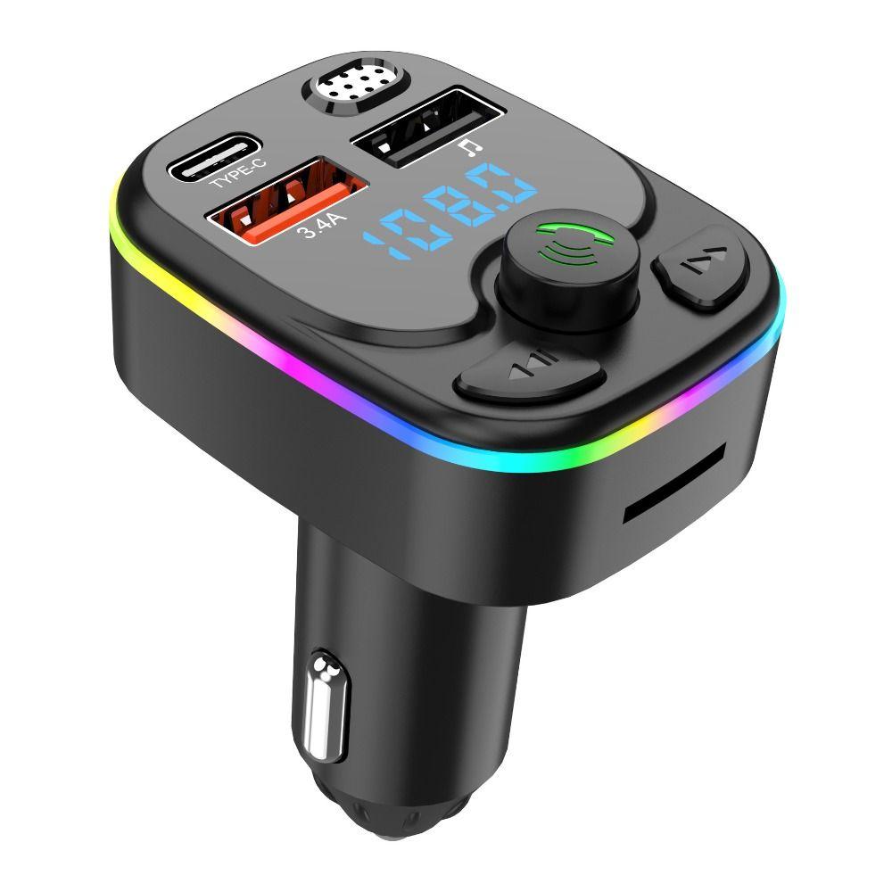 Новый Bluetooth FM-передатчик Адаптер USB FM-модулятор Type-C 20 Вт Быстрая зарядка Автомобильный
