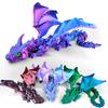 3D Printed Dragon Ornament Articulated Dragon with Wings Flexible Dragon Desk Pet Stress Relief Toy for Adults Home Office Decor