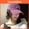 Trendy Wide Purple Brim Baseball Hat Women Soft Top Duckbill Cap Leisure Wear
