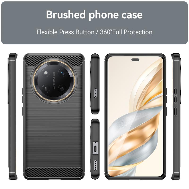 For Huawei Honor X9C Case Cover For Honor X9C Capas New Phone Back Shockproof Bumper Soft TPU Carbon Fiber Cover Honor X9C X9 C