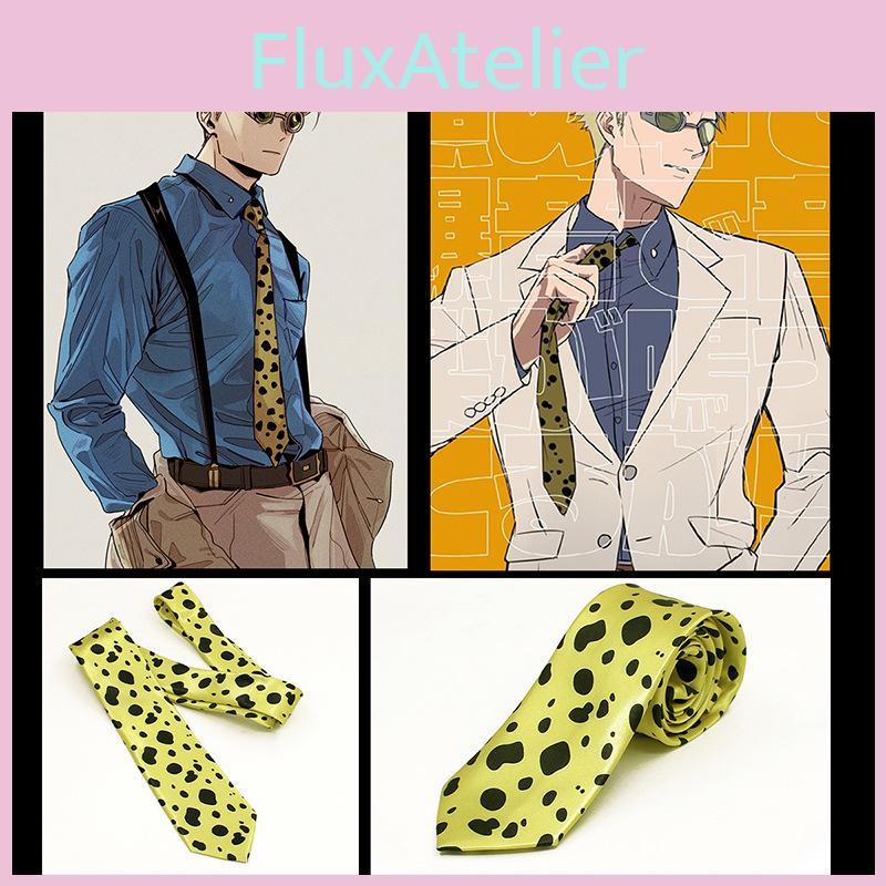 Нанами Магическая битва Шелковый галстук Премиальный материал Винтажный дизайн Для мужских костюмных аксессуаров