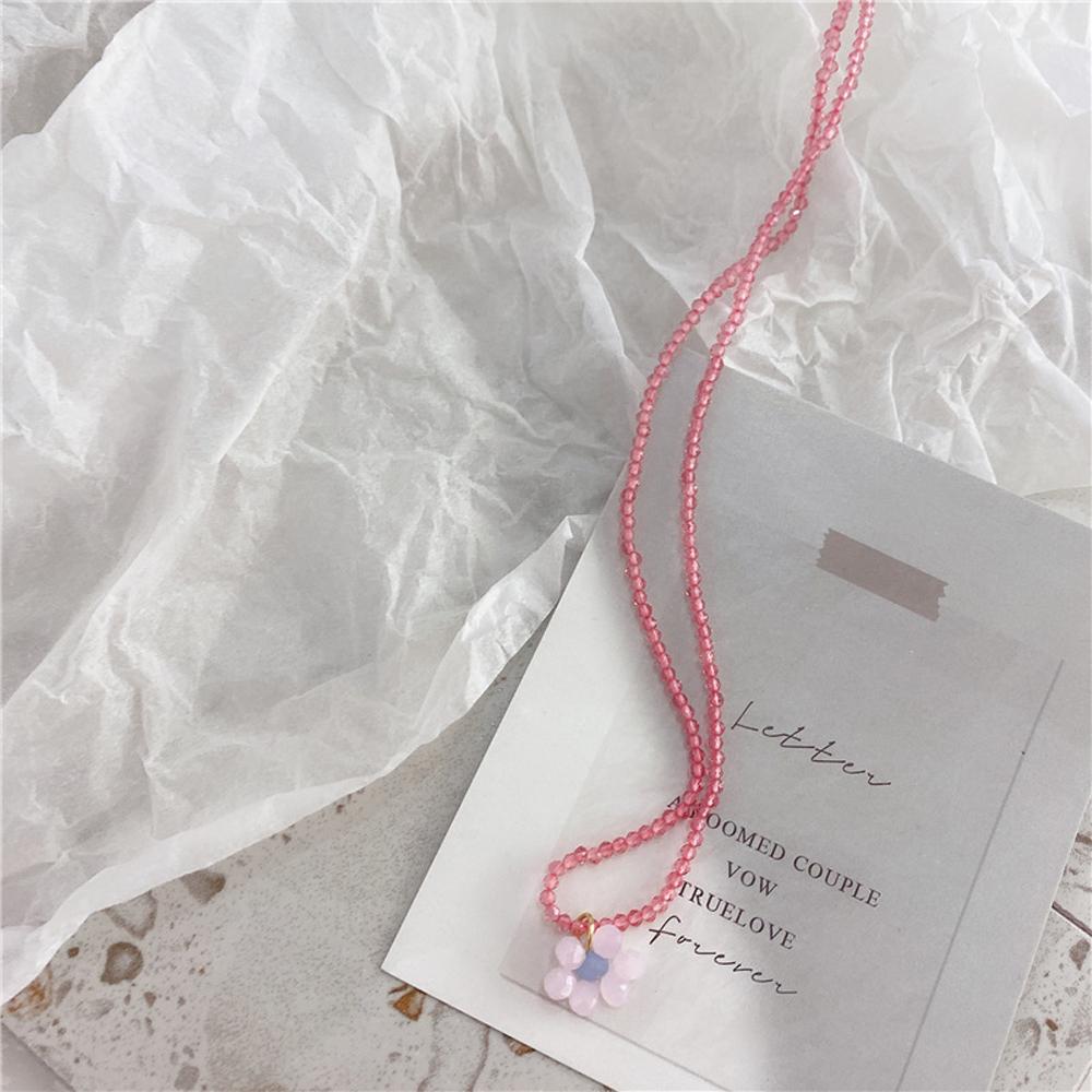 Милое корейское праздничное цветочное женское украшение Ожерелье-чокер из бусин с ромашкой