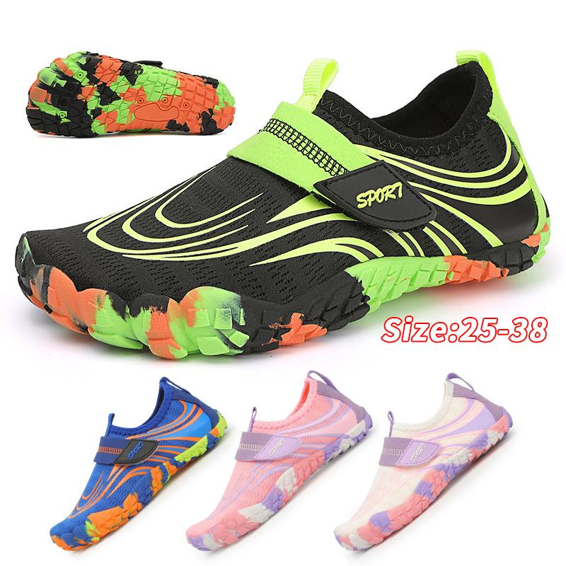 Children Water Shoes Kids Aqua Shoes Drainage Beach Sports Sandals Quick Dry Swim Barefoot Wading Boating Diving Surfing Sneakers