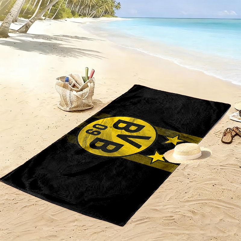 Пляжное полотенце с принтом BVB, Большое мягкое быстросохнущее полотенце для пляжа, кемпинга, плавания