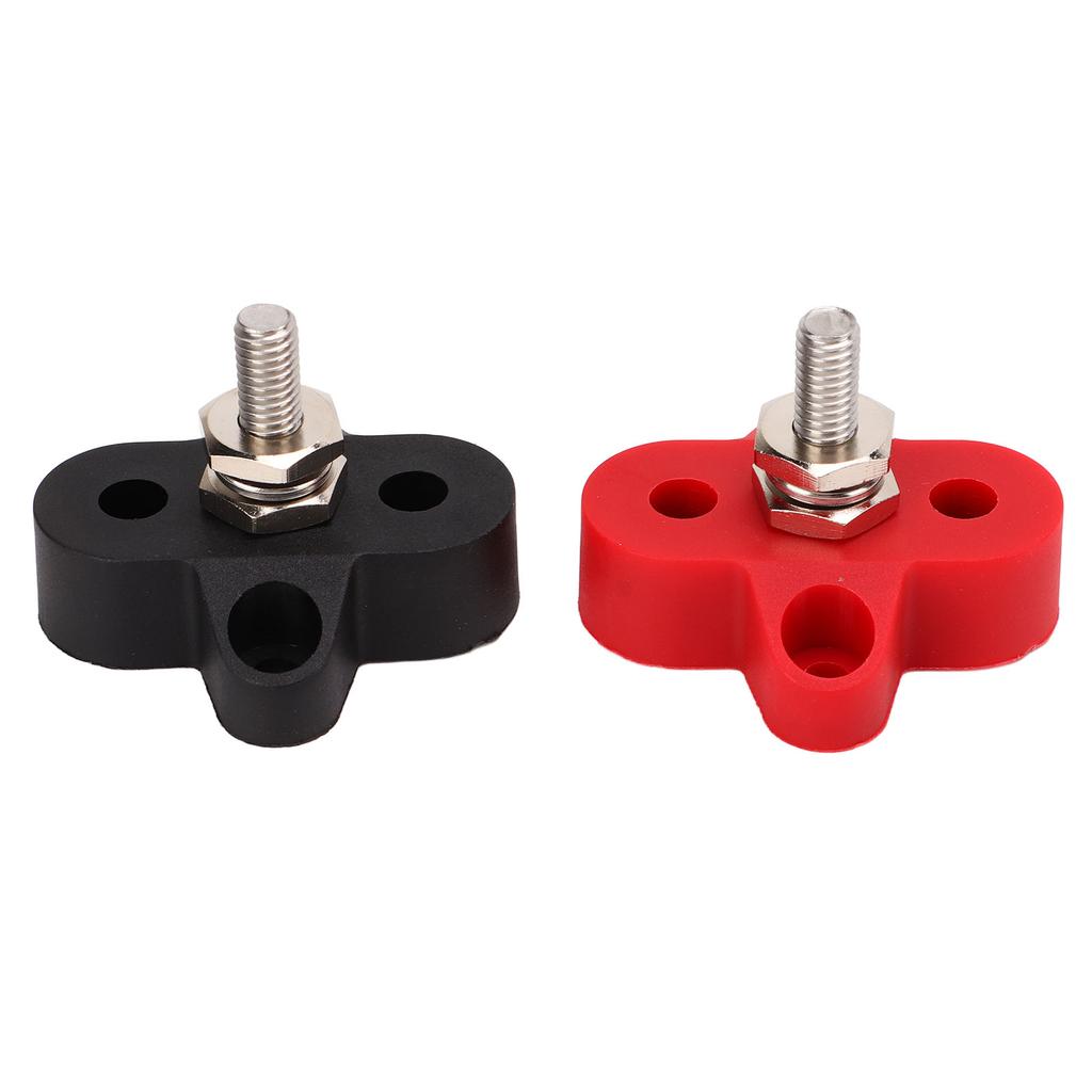 48V Power Distribution Studs Battery Power Ground Junction Post Bus Bar Connector M6 1 4in