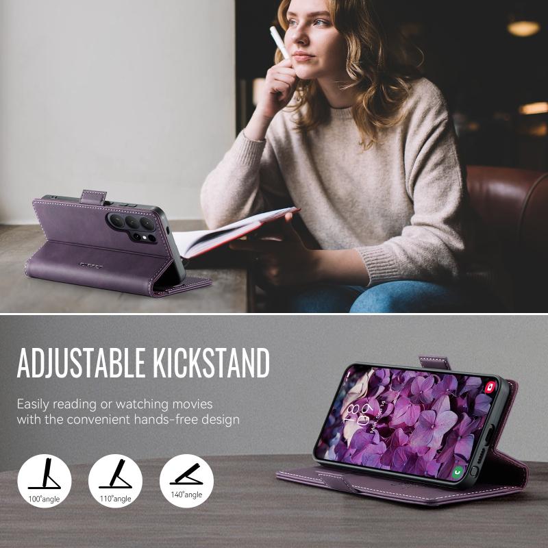 Retro Flip Wallet Case For For Samsung Galaxy S26+ S26 Ultra S25Edge S25 FE S24 Plus S23 S22 Stand Phone Cover Cash Cards Pocket