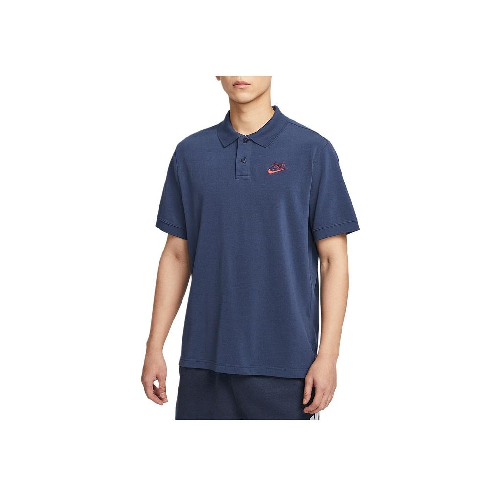 Nike Спортивная мужская футболка-поло с коротким рукавом Мужские топы Синий IH0822410