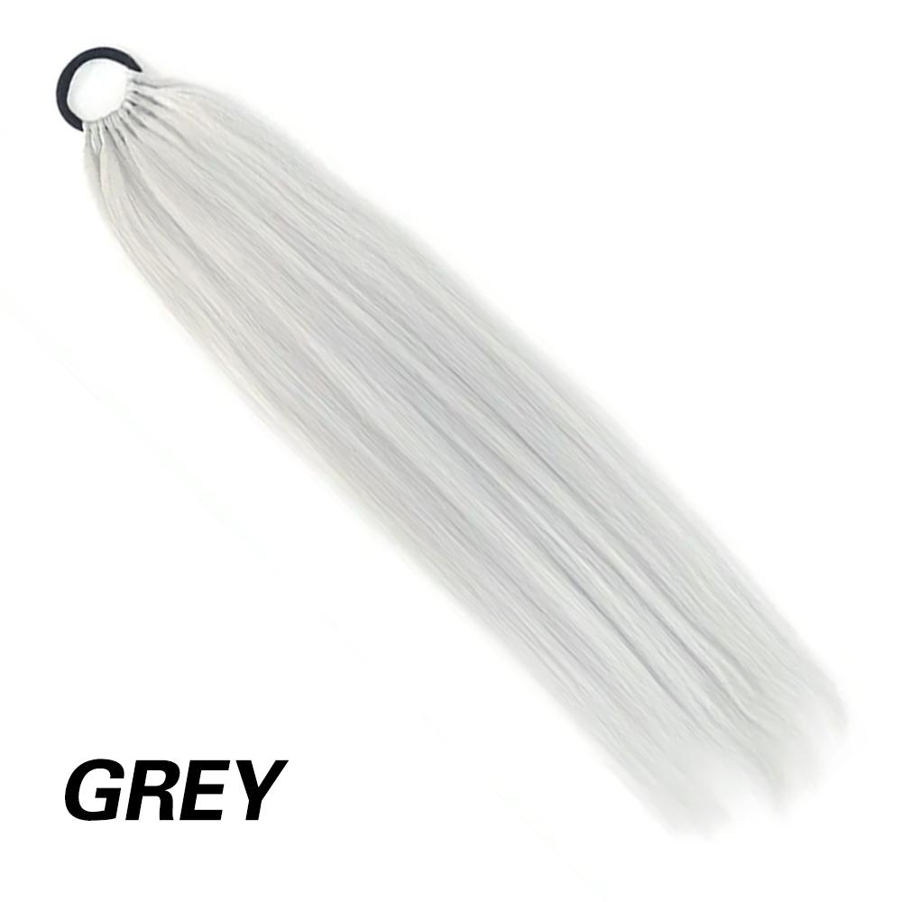 MISSQUEEN Synthetic Ponytail Extensions Wrap Around Elastic Hair Band Stretched Straight Ponytail With Rubber Band Braiding Hair For Women