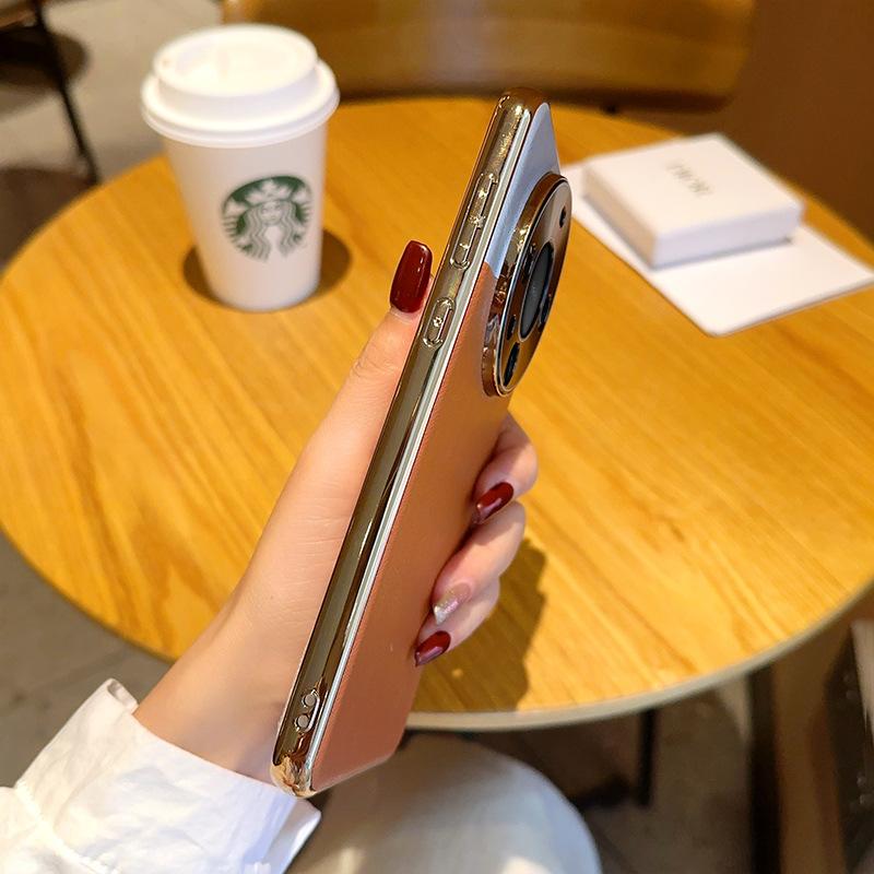 Применимо к чехлу для мобильного телефона Huawei mate70, гальванизированное золото, защитный чехол mate70pro, mate70pro + пустынное серебряное лунное