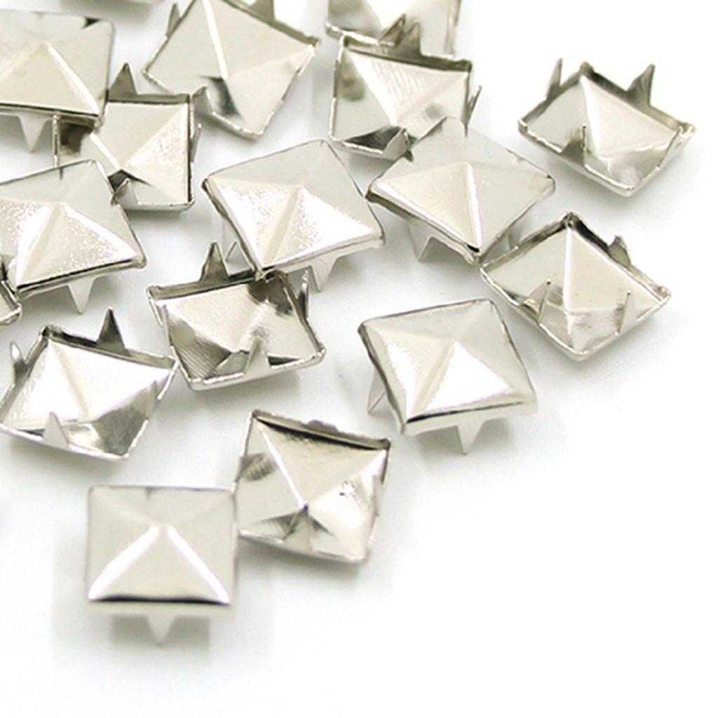 for Hat,Bag,Clothes Pyramid Shape Quality Sewing Decor Garment Supplies DIY Studs Square Rivets
