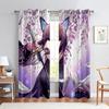 Японская классика - кровавые аниме узоры напечатанные шторы, анимация, спальня, детская комната кармашки декоративные шторы