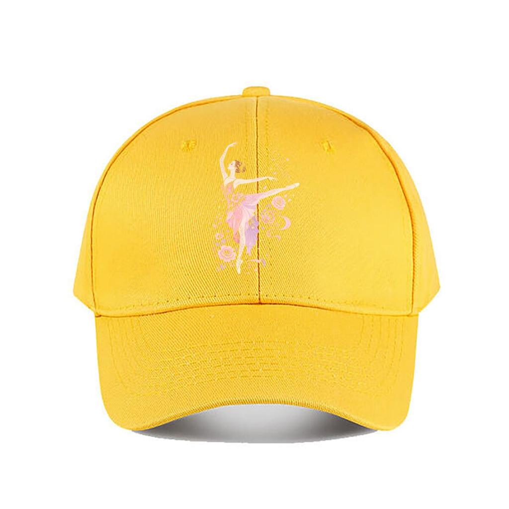 Graceful Ballet Bloom Dancer Illustr Baseball Cap Fashion Outdoor Sports Sunhat Unisex Snapback Cap Womens