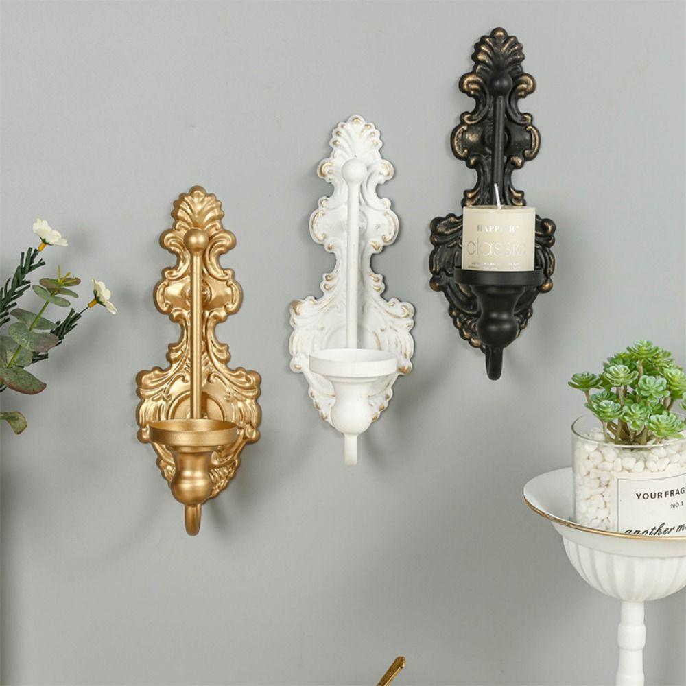 Decorative Nordic Tealight Stand Iron Art Metal Candlesticks Wall Mounted Candle Holder Home Decor