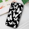 Художественная Бабочка Для IPhone 15 16 14 Plus 13 12 11 17 Pro Max 17 Air Черный Мягкий Чехол Для Телефона