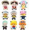 Японское аниме 25 см One Piece Оригинальные плюшевые игрушки CartoonFigure Luffy Chopper Ace Roronoa Zoro Милая мягкая кукла Дети Рождественские подарки