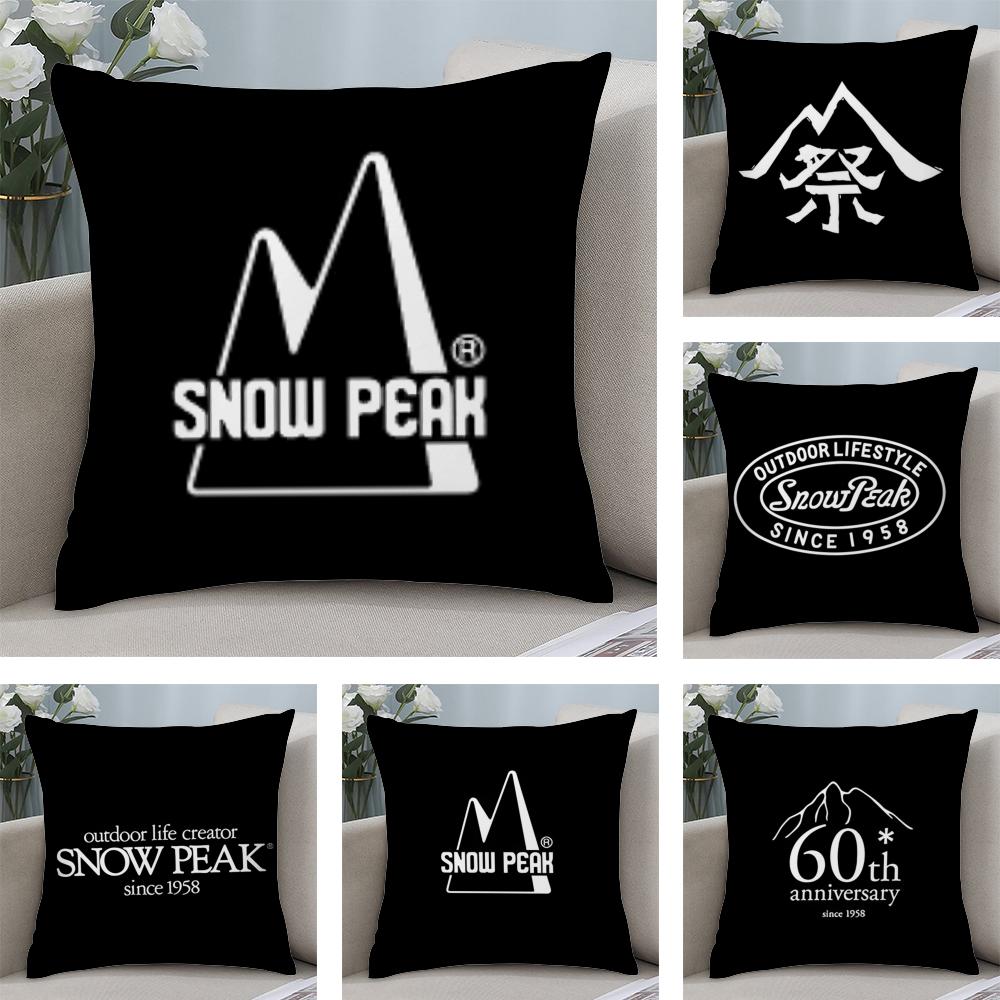 Outdoor SSnows Peak Cushion Cover Soft Plush Fabric DoubleSided Printed Sofa Cushion Cover for All Seasons Home Decor Gift