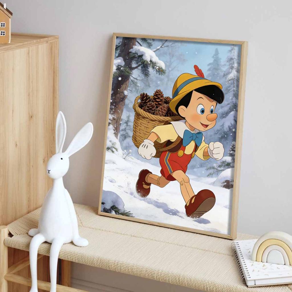 Disney Pinocchio winter pinecones themed diamond painting kit handmade diy5D home decoration gift