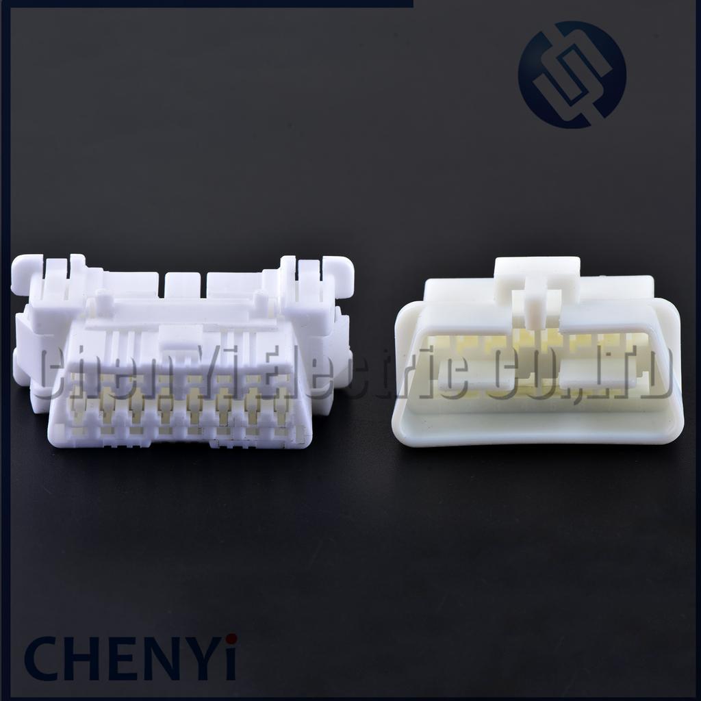 16 Pin/way Automobile Male Female Connector Car OBD Diagnostic Tool Interface Wire Socket Auto Parts 179631-1 for Toyota