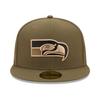Casquette Fitted 59Fifty - New Era - NFL Throwback - Seattle Seahawks - Vert - 100% Polyester