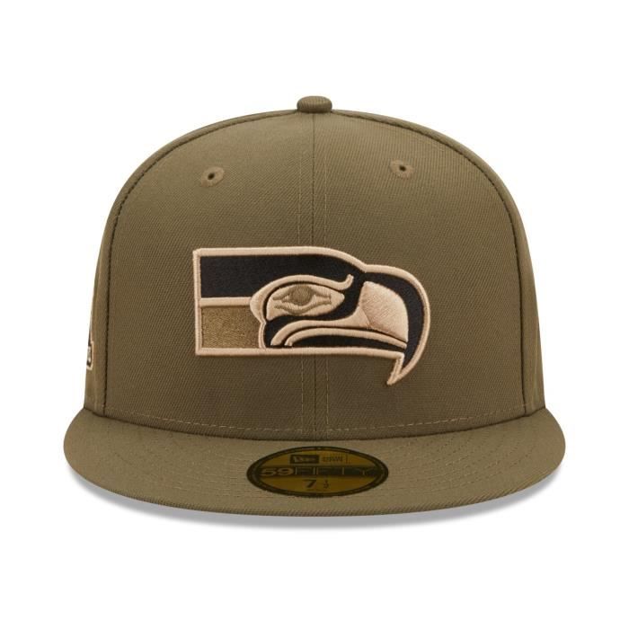 Casquette Fitted 59Fifty - New Era - NFL Throwback - Seattle Seahawks - Vert - 100% Polyester