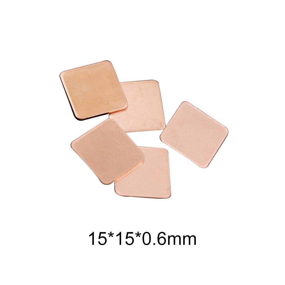 10Pcs 0.1mm/0.3mm/0.5mm/0.8mm/1mm/1.2mm Copper Sheet Plate Strip Shim Thermal Pad Heatsink Sheet For GPU CPU VGA Chip RAM Coolin