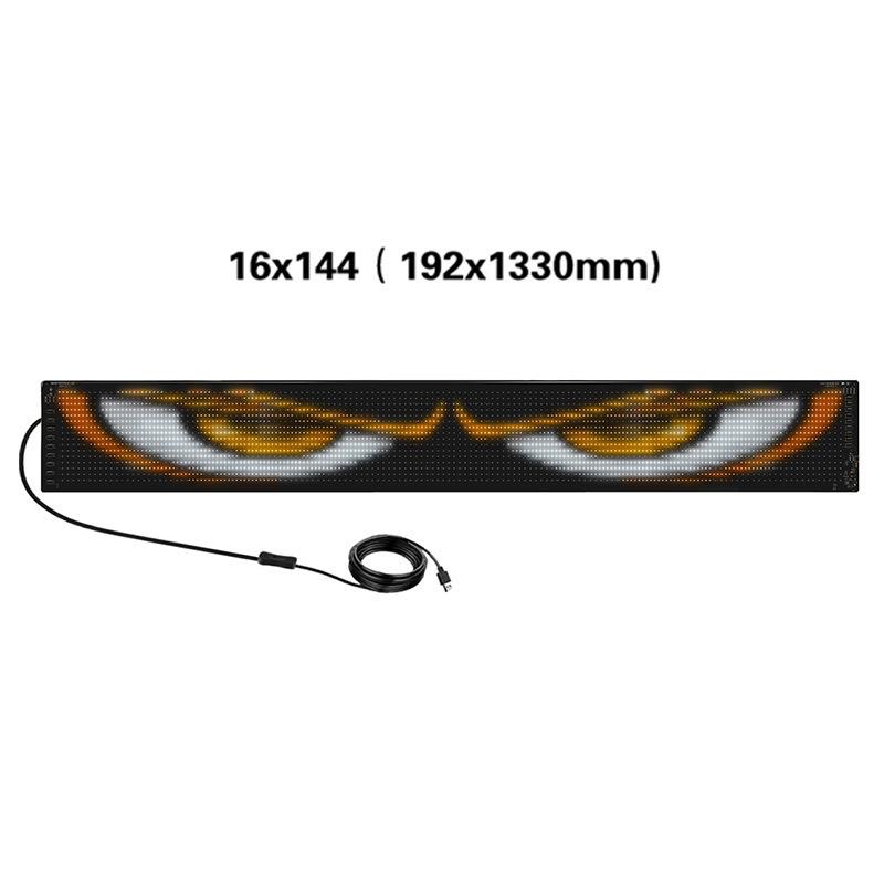 Автомобильный гибкий дисплей LED мягкий экран APP Bluetooth LED рекламный экран заднее окно забавное выражение интерактивный водонепроницаемый экран