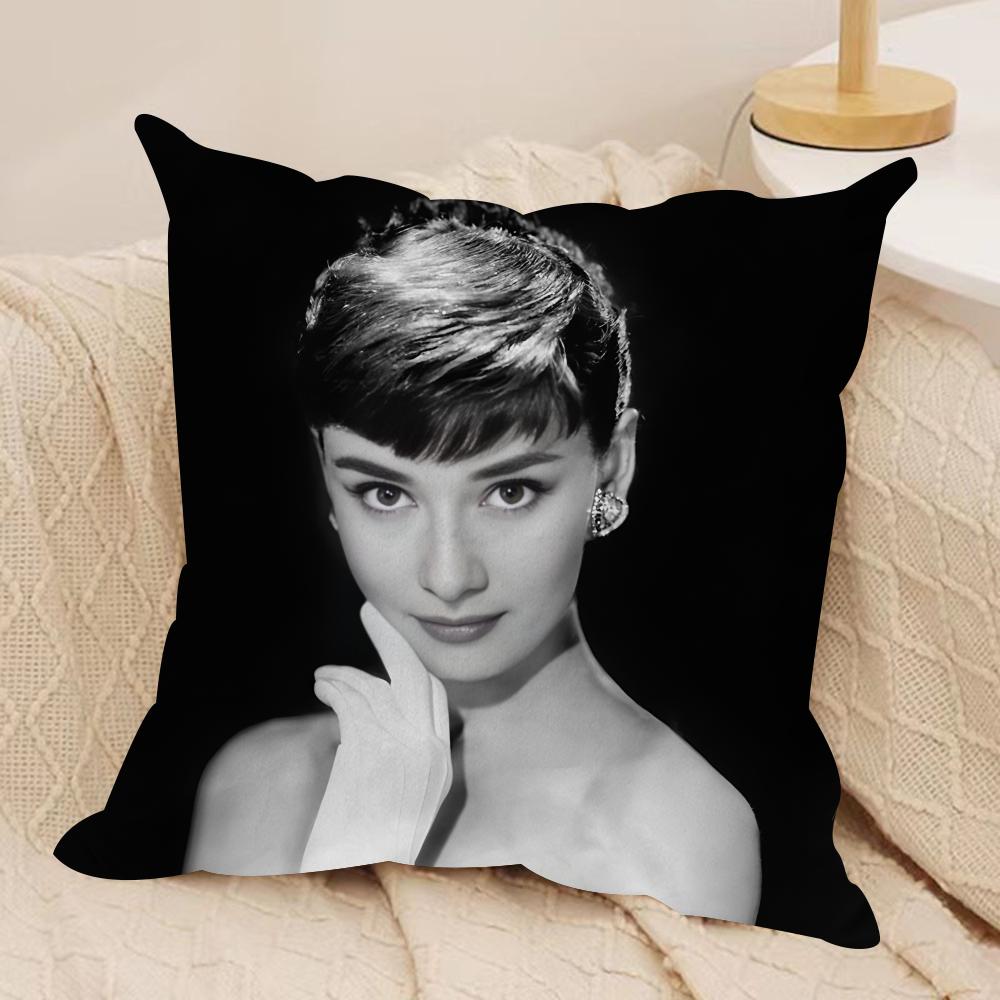 Классическая наволочка-подушка A-Audrey H-Hepburn, шелковистый короткий плюш, скрытая молния, пылезащитная наволочка для диванной подушки, для домашнего декора