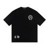 W355 CHROME HEARTS 2025 Summer New High Quality Cotton Round Neck Loose Large Size Men's and Women's T-shirt Couple T-shirt