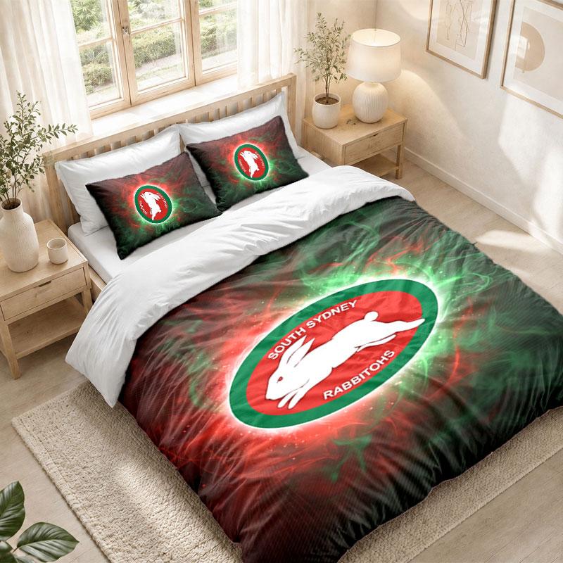Bedding Set 1 Duvet Cover 2 Pillowcases South Sydney Rabbitohs Print Bedroom Home Decoration