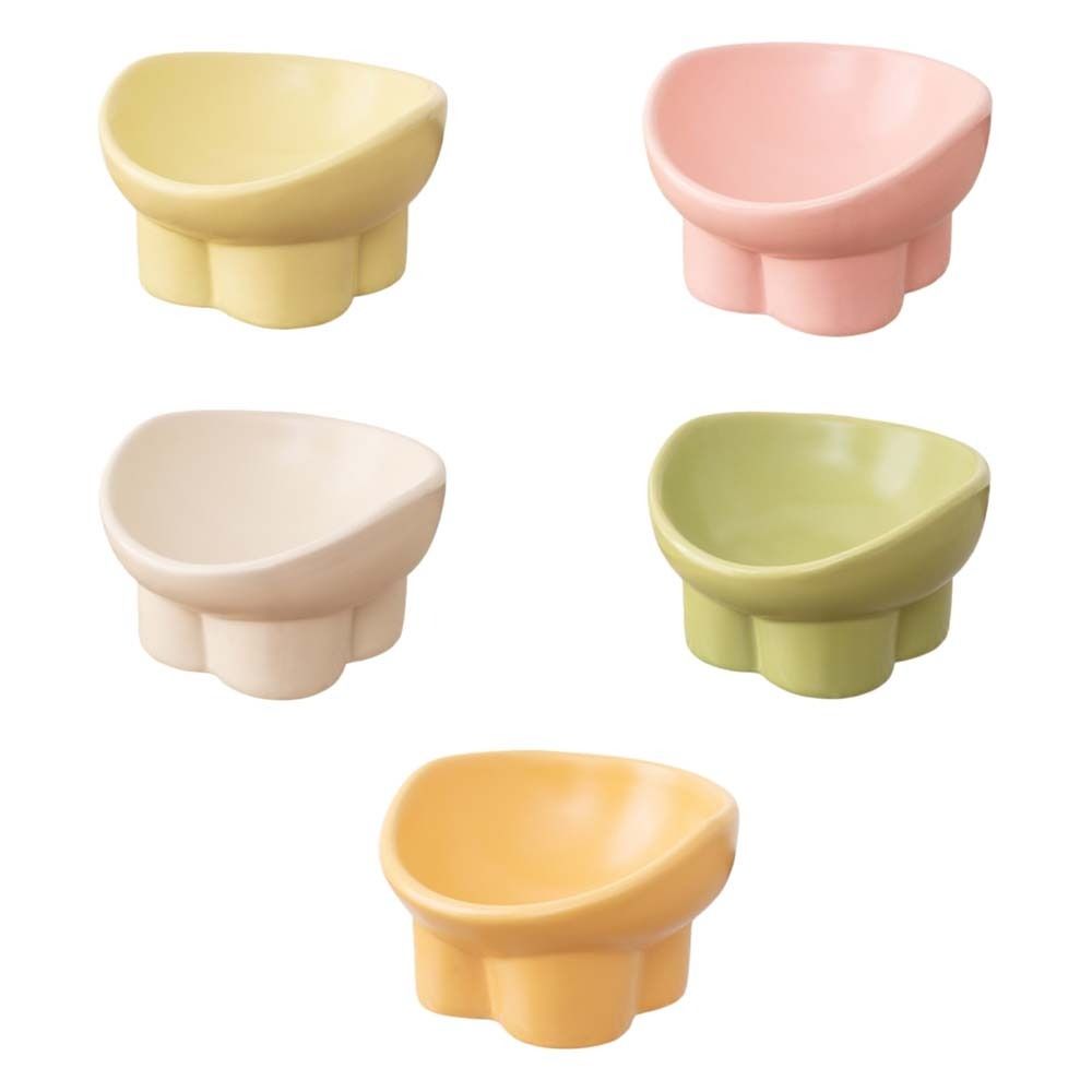Large Diameter Neck Protection Bowl Anti-knock High Foot Bowl Easy Clean Water Bowl Wet Dry Food
