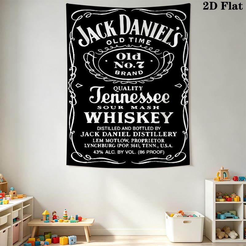Jack Daniel'S Timeless Classic Tapestry Wallmounted Background Cloth Background Wall Hanging Cloth Wall Decoration Atmospheric Background Cloth